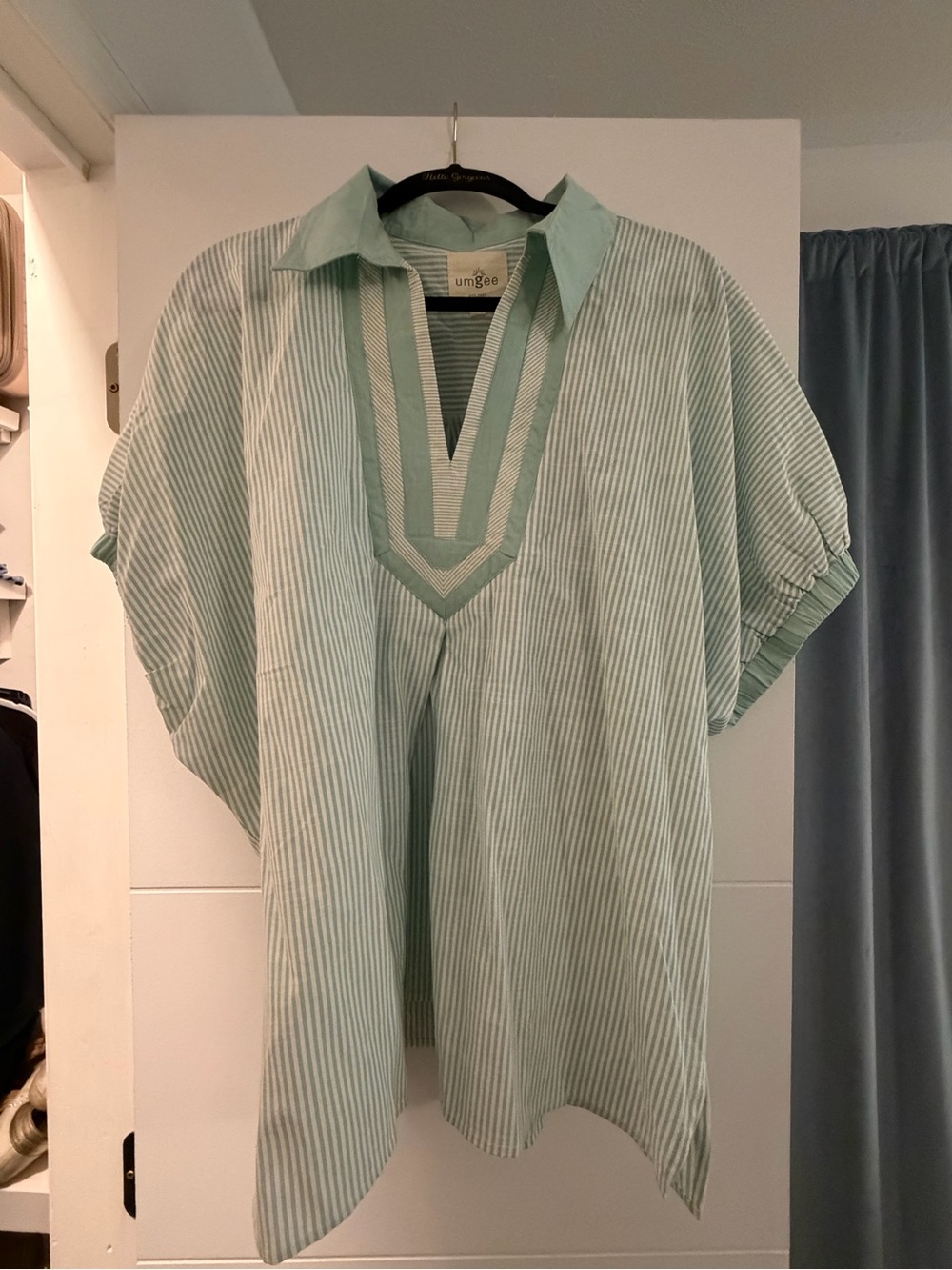 Umgee Mint Green Striped Shirt